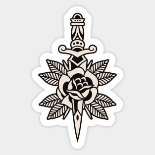 Rose dagger tattoo Sticker